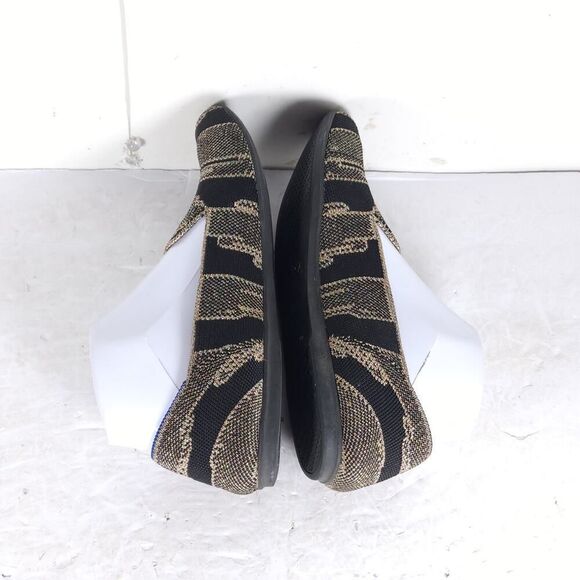 Rothy's Women's The Loafer US8,5 Black Golden Shimmer Slip On Flats Loafer Shoes - Picture 10 of 12